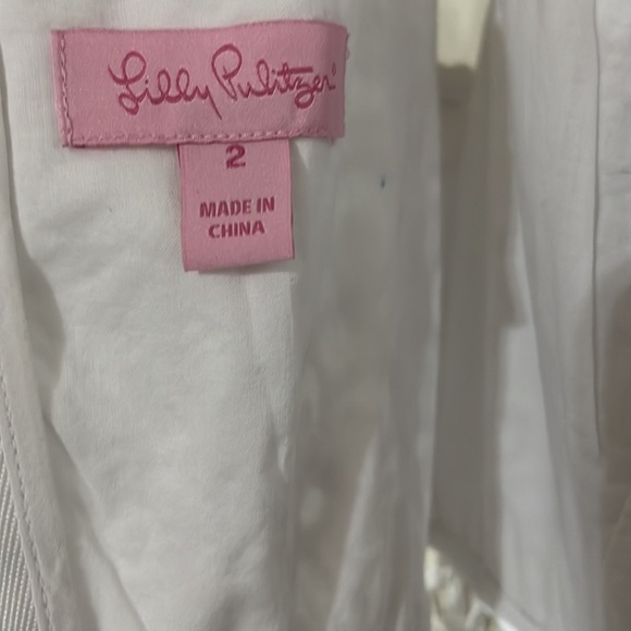 Lily Pulitzer white summer dress beach vacation resort cocktail sauce 2 - Picture 7 of 7
